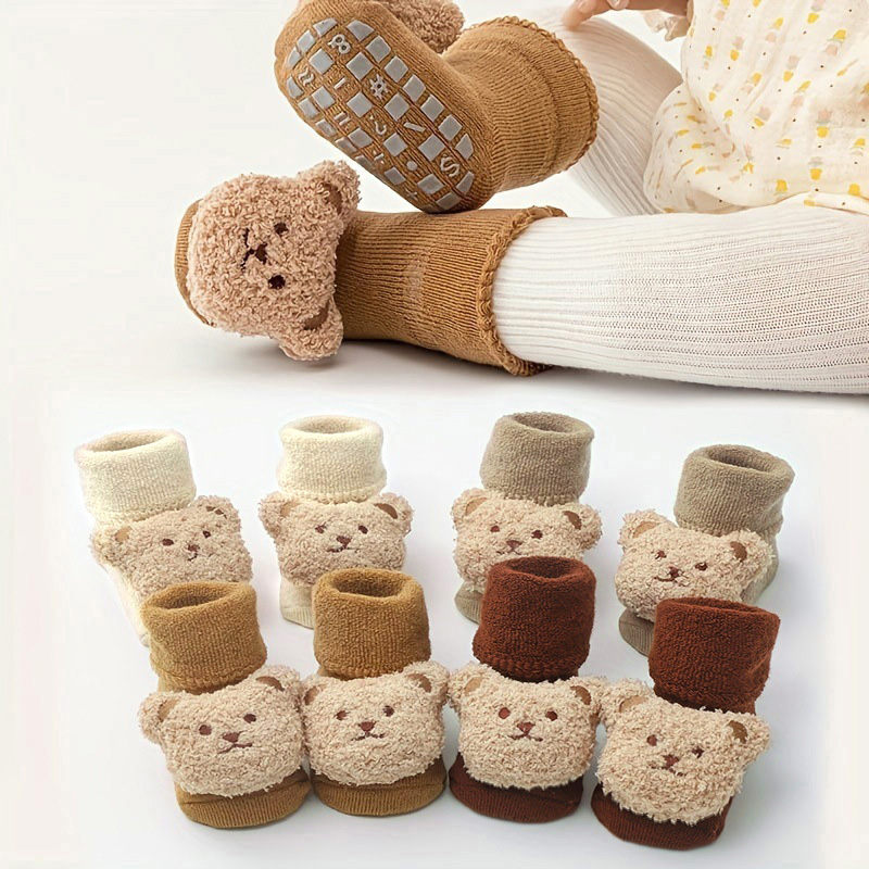 Unisex Baby Socks Non Slip - جوارب أطفال قطنية سميكة ودافئة ومريحة