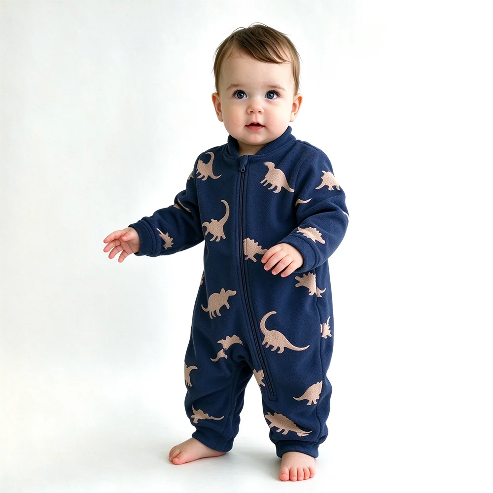 بدلة أطفال ناعمة ودافئة من الص - مراجعة Cotton Baby Onesies Zipper وسعره