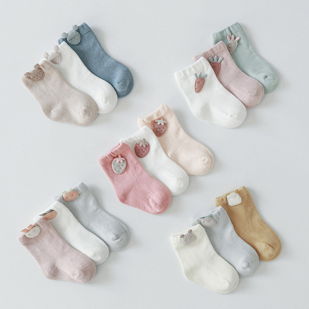 3 أزواج من جوارب الأطفال القطن - مراجعة Unisex Baby Socks Non Slip وسعره