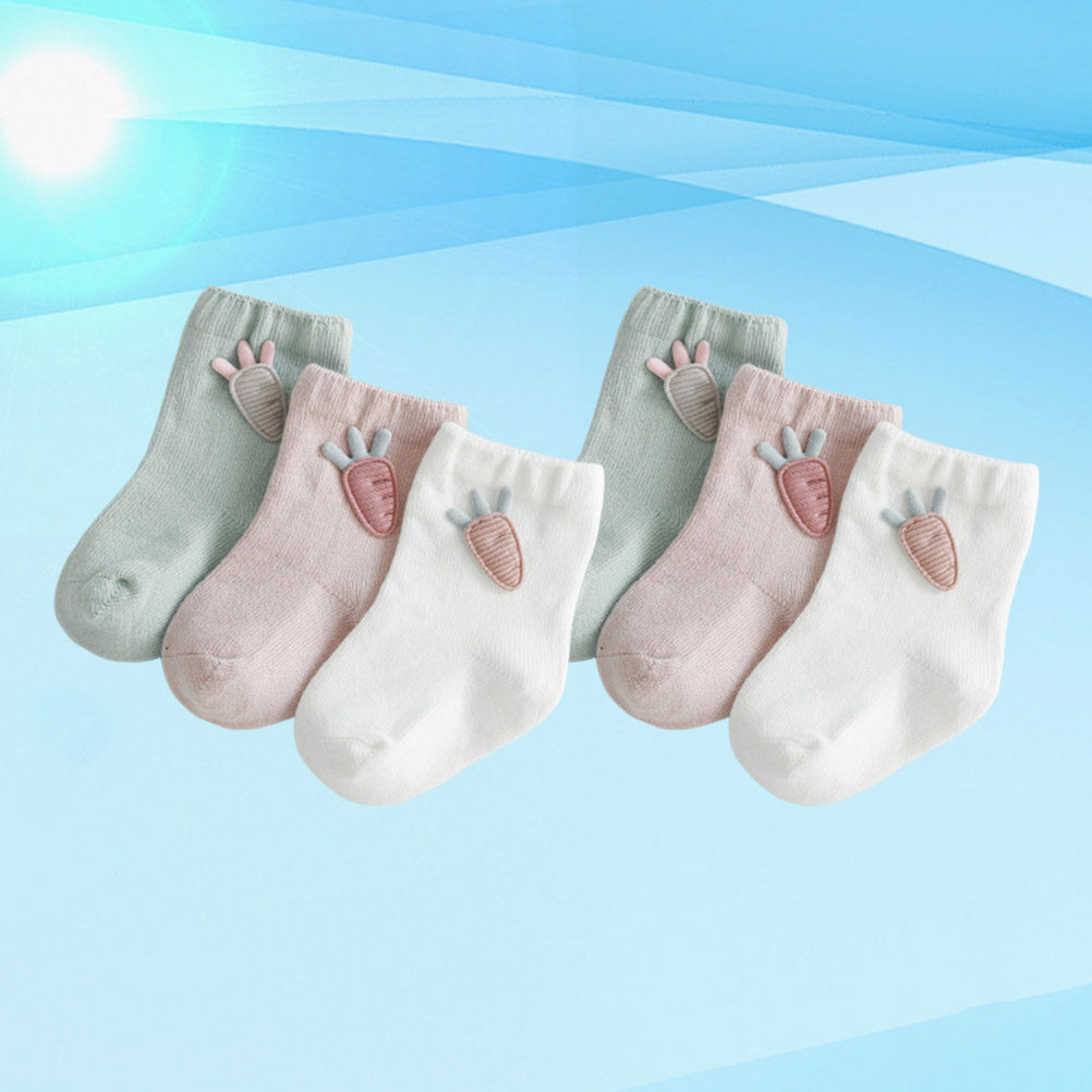 3 أزواج من جوارب الأطفال القطن - مراجعة Unisex Baby Socks Non Slip وسعره