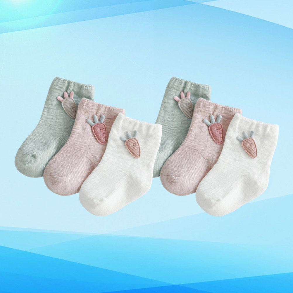 3 أزواج من جوارب الأطفال القطن - مراجعة Unisex Baby Socks Non Slip وسعره