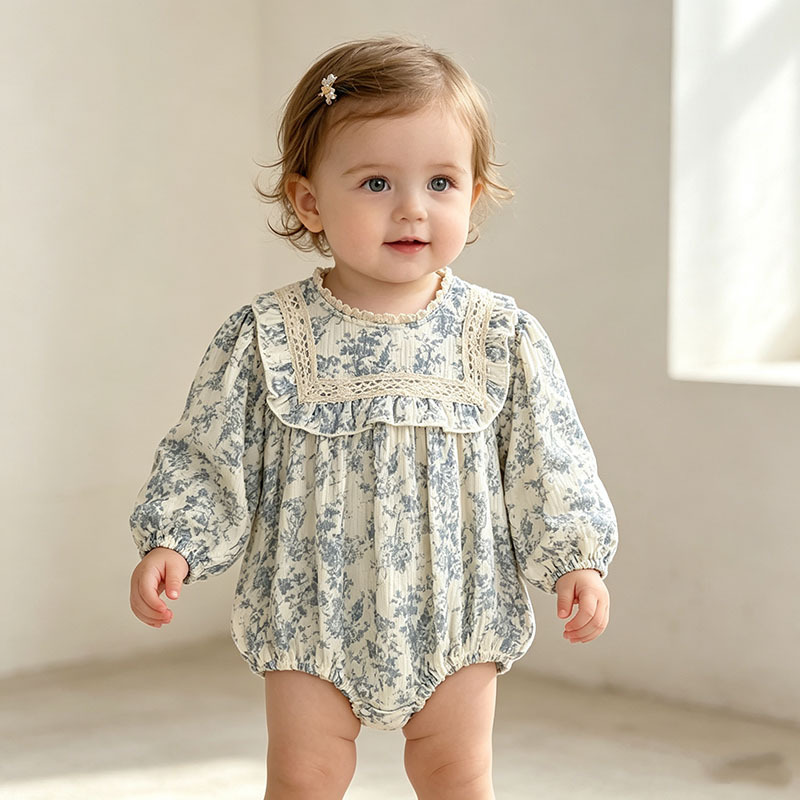 بدلة رومبر زهرية للبنات الرضع  - مراجعة Newborn Baby Girl Romper Floral وسعره